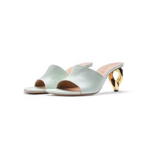 JW ANDERSON Women's Chain leather sandals  Heels Mule size UK 38= US 8